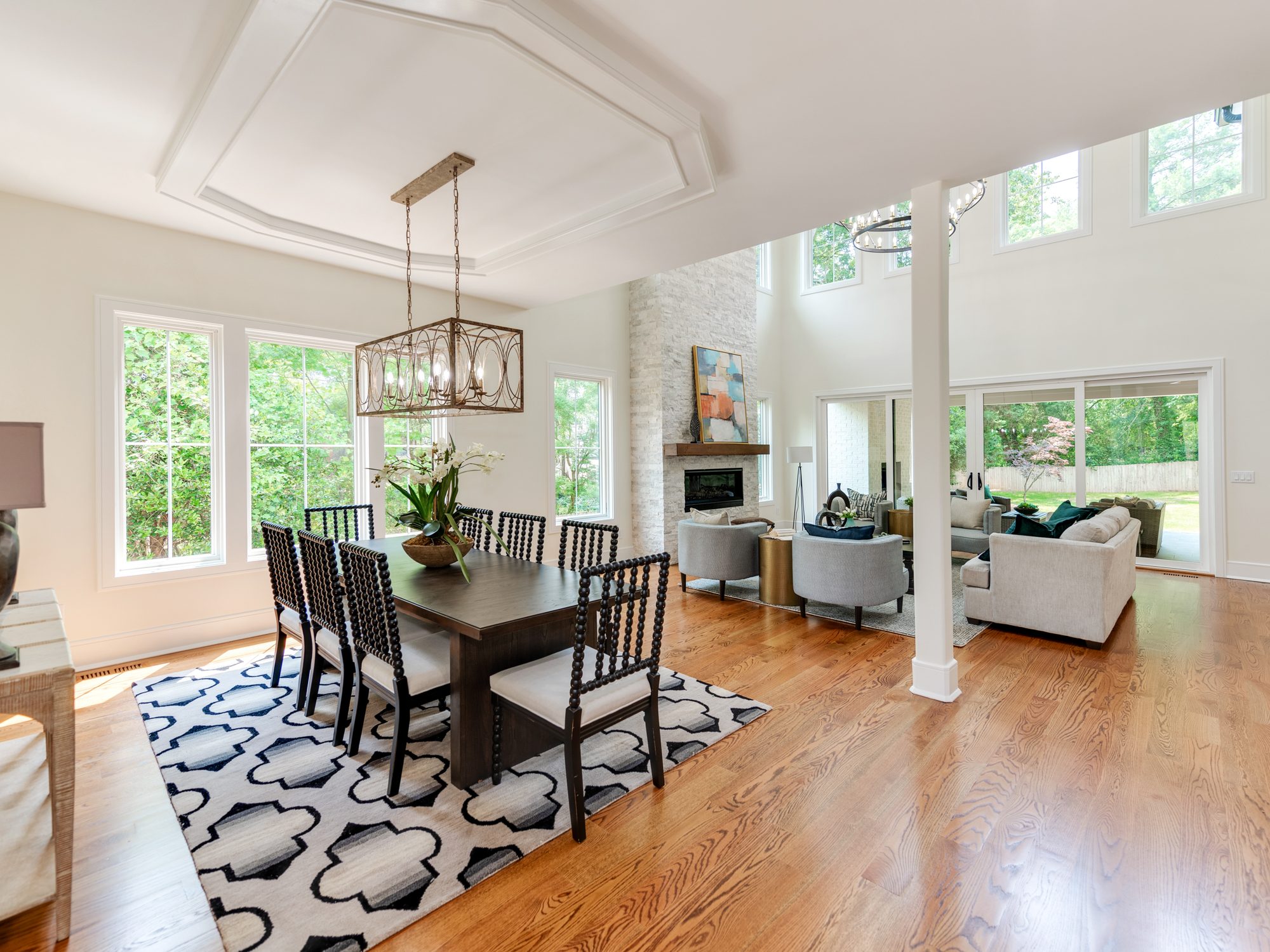 Open dining area looking toward the great room — Brantham by Stillman Properties Charlotte NC