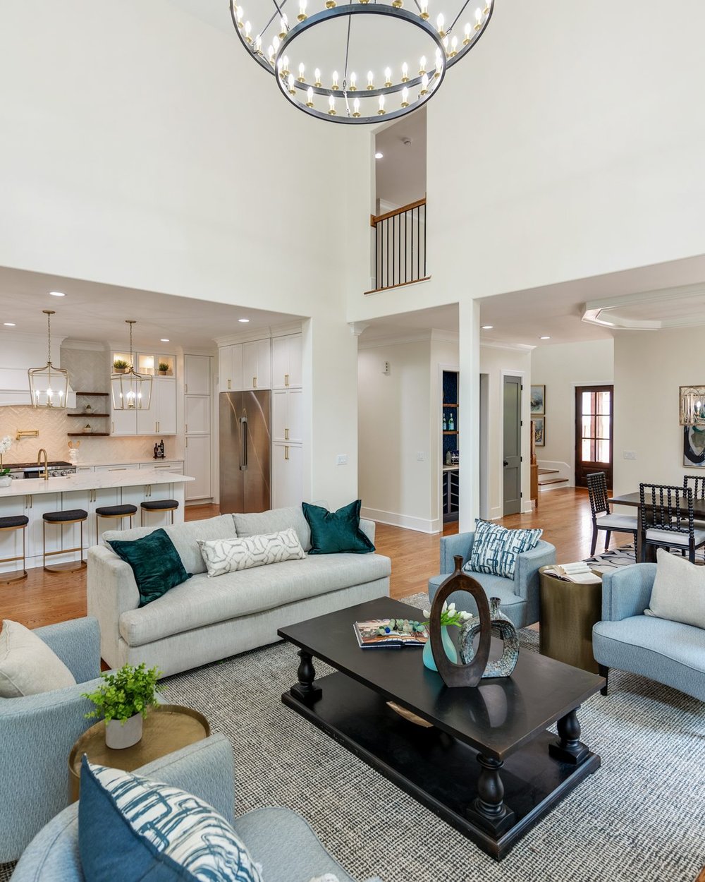 Great room interior — Brantham, a Stillman Properties custom home